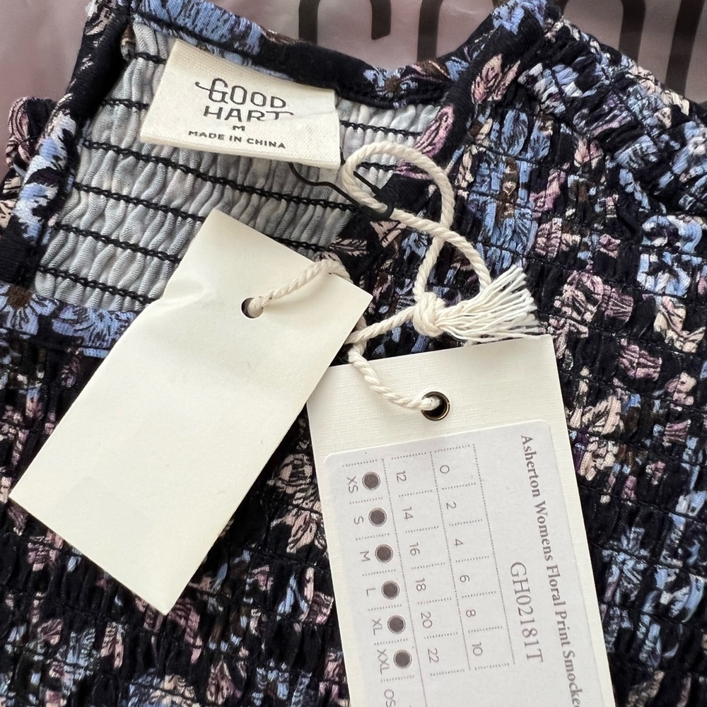 Matilda Jane Asherton Floral Print Smocked Top.  Brand New size Medium